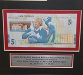 British Open Legends Photo with RBS 5lb Note and Jack  Nicklaus Photo Display - Framed