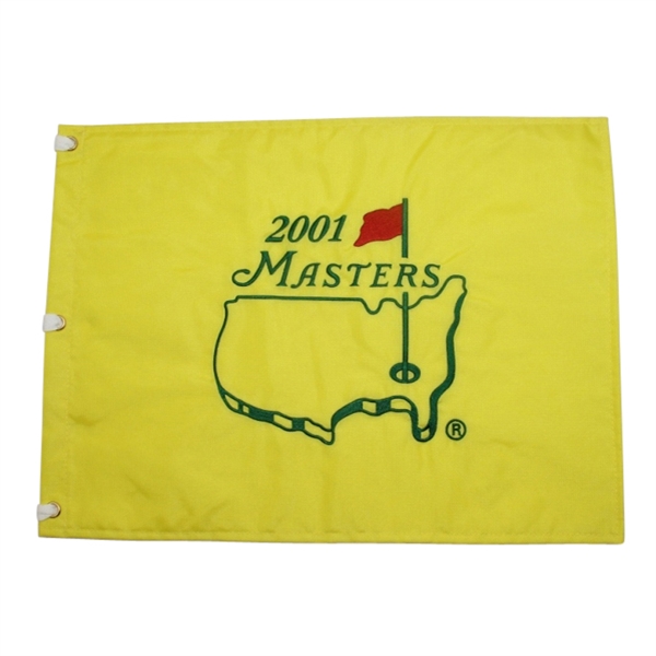 2001 Masters Embroidered Flag - Tiger Woods Winner