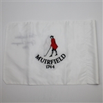 Tom Watson Signed Muirfield (Site 1980 Brit. Open Win) Embroidered Flag W/Notation- JSA COA