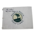 Tom Watson Signed Pebble Beach Embroidered Flag-1982 US Open Champion Inscription