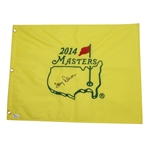 Tommy Aaron Signed 2014 Masters Embroidered Flag JSA #K09799