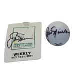 Jack Nicklaus Signed Ticket and Golf Ball JSA COA