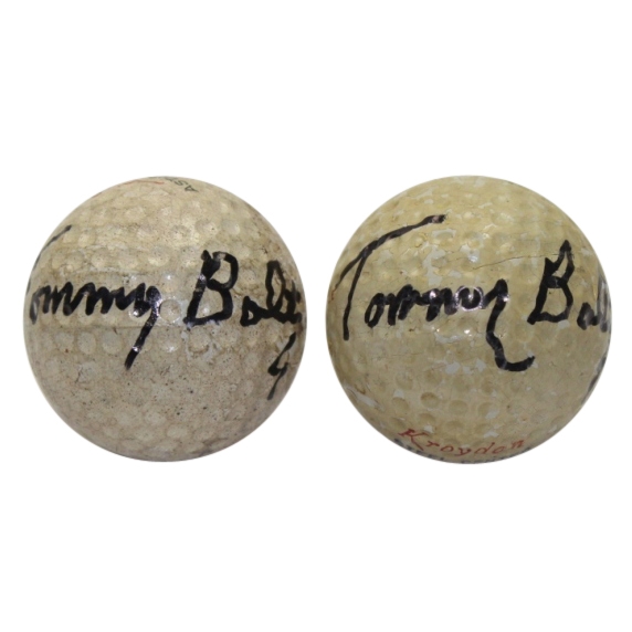 Lot of Two Tommy Bolt Signed Classic Golf Balls JSA COA