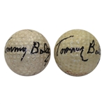 Lot of Two Tommy Bolt Signed Classic Golf Balls JSA COA