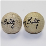 Lot of Two Tommy Bolt Signed Classic Golf Balls JSA COA