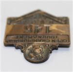 1921 US Open at Columbia C.C. Contestant Badge #145 -ONE OF THE EARLIEST KNOWN!