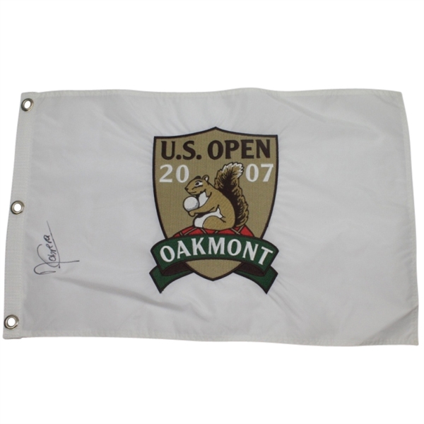 Angel Cabrera Signed 2007 US Open at Oakmont Embroidered Flag JSA COA