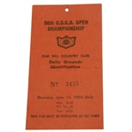 1956 US Open at Oak Hill Thursday Ticket #3433 - Cary Middlecoff Winner