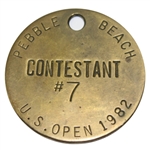 1982 US Open at Pebble Beach Contestant Bag Tag - #7