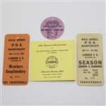 Lot of Three 1958 PGA Championship at Llanerch CC Tickets with Scorecard