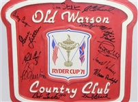 1971 Ryder Cup United States Team Signed by 11 Shield JSA COA