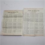 Lot of Two 1961 Masters Sunday Pairing Sheets - Gary Player Winner
