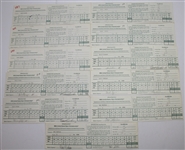 Lot of Eleven Official Used US Open Scorecards - Different Years JSA COA