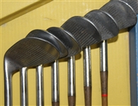 Set of Robert T. Jones Spalding Synchro-Dined Irons - Missing 2 Clubs-W/Display Box!