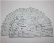 Lot of ONE HUNDRED Jack Fleck Signed Checks JSA COA