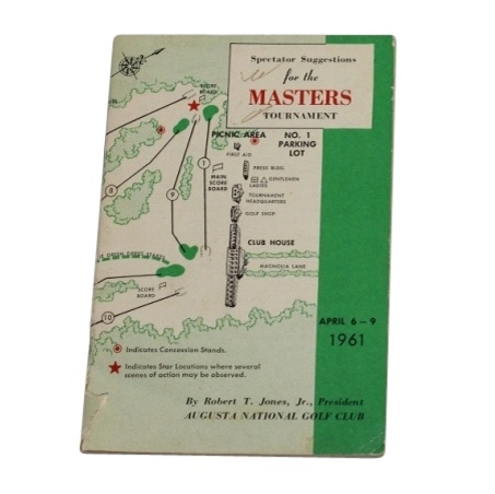1961 Masters Spectator Guide - Gary Player Winner