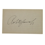 Robert T. Jones Jr. Vintage Signed 3x5 JSA COA