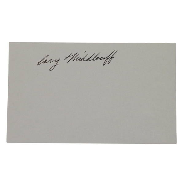 Cary Middlecoff Signed 3x5 Cut JSA COA