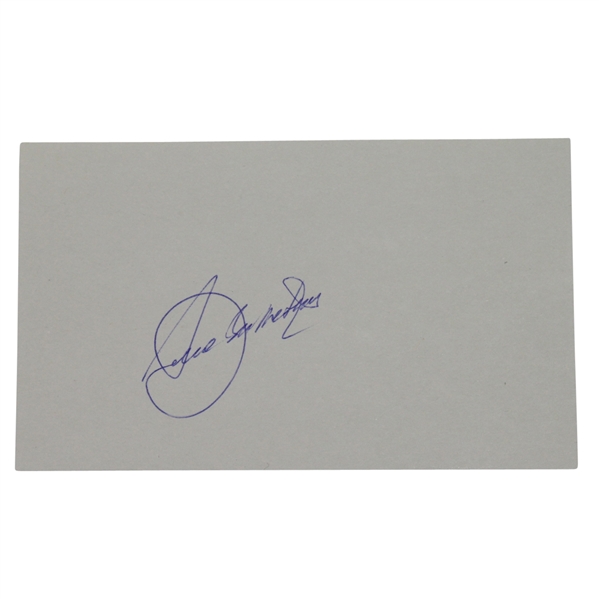 Seve Ballesteros Signed 3x5 Cut JSA COA