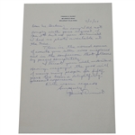 Francis Ouimet Handwritten Letter JSA COA