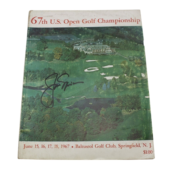 Jack Nicklaus Signed 1967 US Open at Baltusrol Program JSA COA