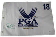 Rory McIlroy Signed 2014 PGA Championship Embroidered Valhalla Flag JSA #L42237