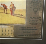 1907 MacNiven & Cameron's Waverly Pen Golf Advertising - Framed