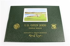 2000 US Open at Pebble Beach Ltd Ed 5/250 Keith Mackie Sketchbook Signed by Artist