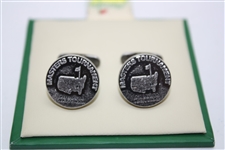 Masters Champions Medal Vintage Logo Nickel Cuff Links