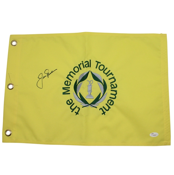 Jack Nicklaus Signed The Memorial Tournament Embroidered Flag JSA #Y03266