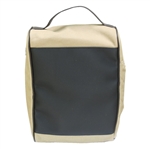 Undated Khaki Augusta National Leather and Canvas Shoe Bag
