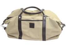 Undated Khaki Augusta National Leather and Canvas Duffel Bag