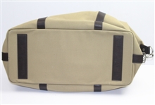 Undated Khaki Augusta National Leather and Canvas Duffel Bag