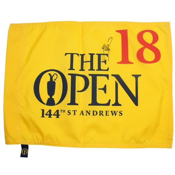Justin Rose Signed 2015 Open Championship @ St. Andrews Flag JSA COA