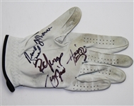 Lot of Three Signed Golf Gloves JSA COA