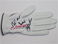 Lot of Three Signed Golf Gloves JSA COA