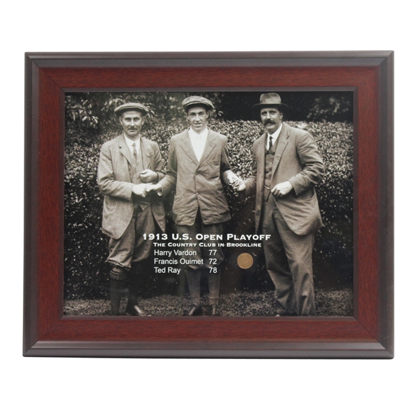 1913 US Open @ The Country Club Commemorative Framed Picture with 1913 Penny