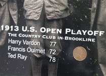 1913 US Open @ The Country Club Commemorative Framed Picture with 1913 Penny