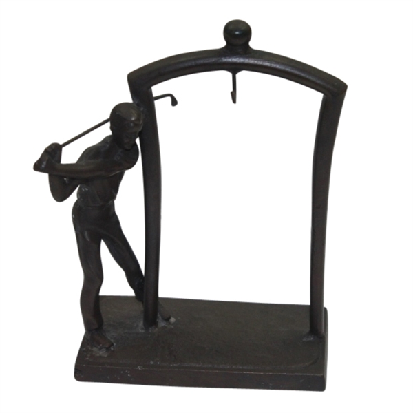 Pocket Watch Holder with Figural Golfer - Pre-Swing