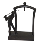 Pocket Watch Holder with Figural Golfer - Pre-Swing