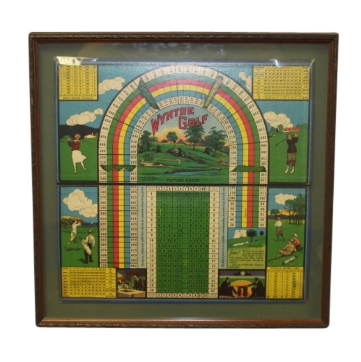 Vintage Wintyre Golf Game Board - Framed