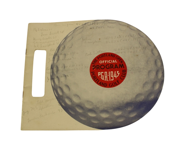 1945 PGA Portland Open Program at Portland GC - Ben Hogan Winner