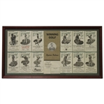 Byron Nelson  13 Signed Items Winning Golf Display - 1950s Advertising Pieces JSA COA