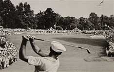 Ben Hogan Signed Famous 1950 US Open at Merion 1-Iron Shot - 34 1/2 x 30 Poster JSA ALOA