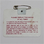 1986 Masters Tournament Badge - #A2237 - Nicklaus 6th Masters Win