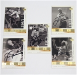 Jack Nicklaus Signed 1963, 1971, 1973, 1975, & 1980 Golden Bear PGA Championship Cards JSA COA