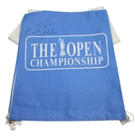 Nick Faldo Signed The Open Blue Caddy Bib JSA COA