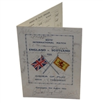 1933 England vs Scotland Boys International Match Program - Multi-Signed 