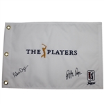 Pete and Alice Dye Signed The Players Embroidered Flag TPC Sawgrass JSA COA
