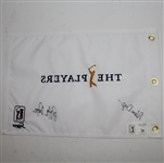Pete and Alice Dye Signed 'The Players' Embroidered Flag TPC Sawgrass JSA COA